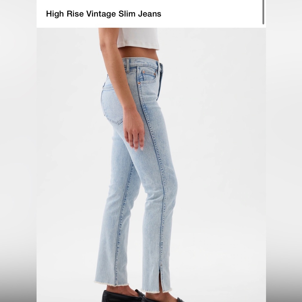Gap high rise vintage slim Jean in light indigo